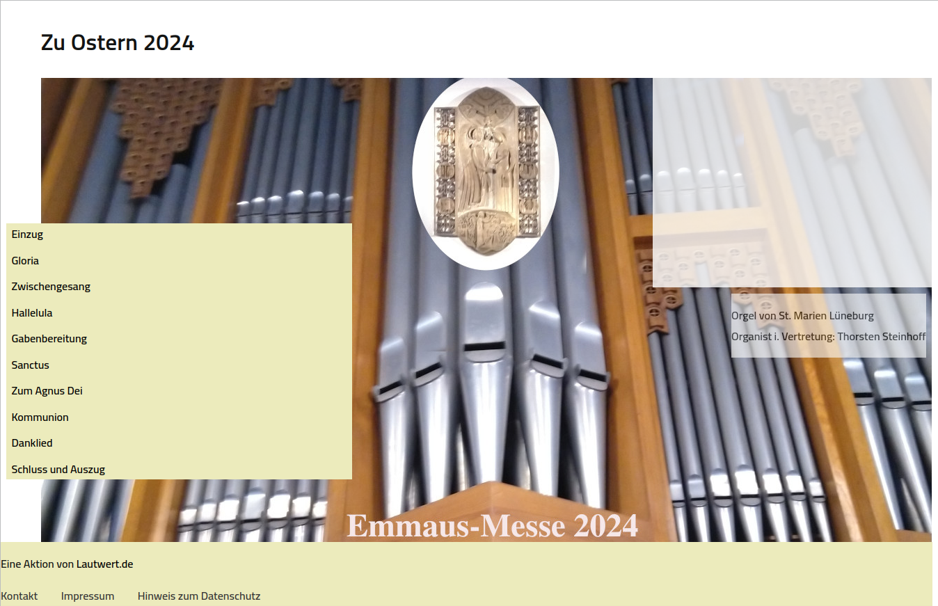 Screenshot der Musikalischen Ostergrüße 2024 von Thorsten Steinhoff